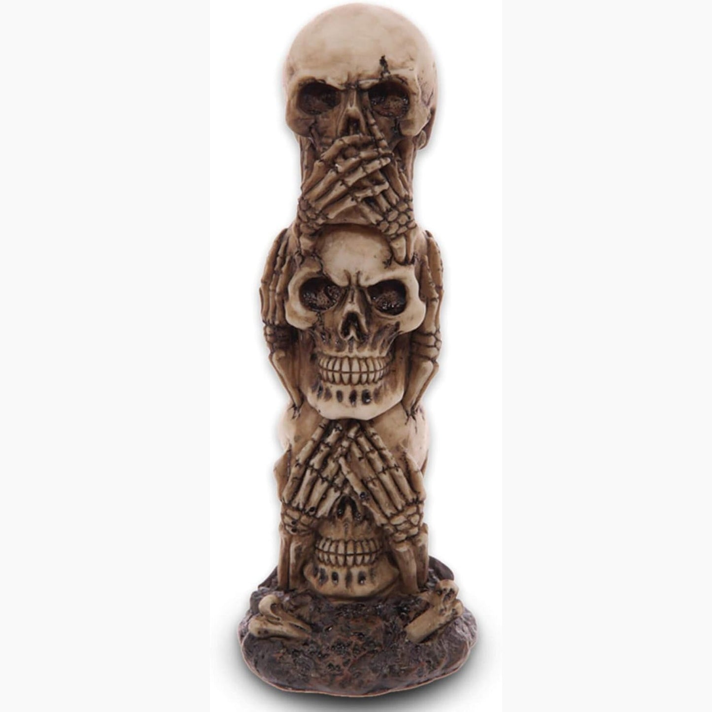 179987 - MORE ENERGY Figurë kafkë MTB 'Mos shiko të keqen - Mos dëgjo të keqen - Mos fol të keqen', Material i bërë nga metali, Lartësia 19 cm