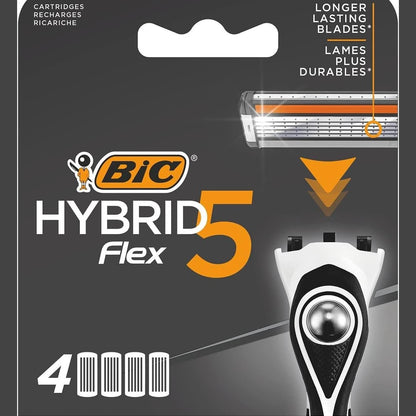 290229 - BIC HYBRID 5 FLEX REFILLS, PAKO ME 4 NJËSI, 5 TEHE, RROJE PRECIZE PËR MESHKUJ