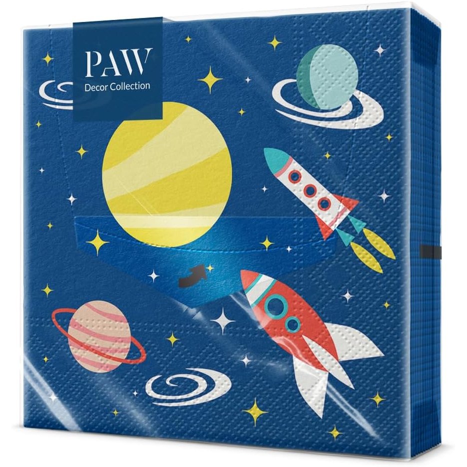 290559 - PAW Peceta me 3 shtresa - 33 x 33 cm - 20 copë - Peceta letre shumëngjyrëshe me motive festash