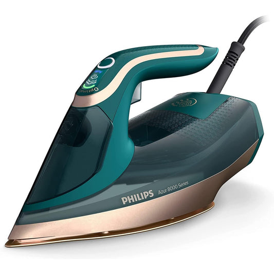 277355 - PHILIPS Hekur me avull Azur Seria 8000, DST8030/70, avull i vazhdueshëm 70 g/min, shpërthim avulli turbo 240 g, fuqi 3000 W, teknologji OptimalTEMP, Opal i Gjelbër