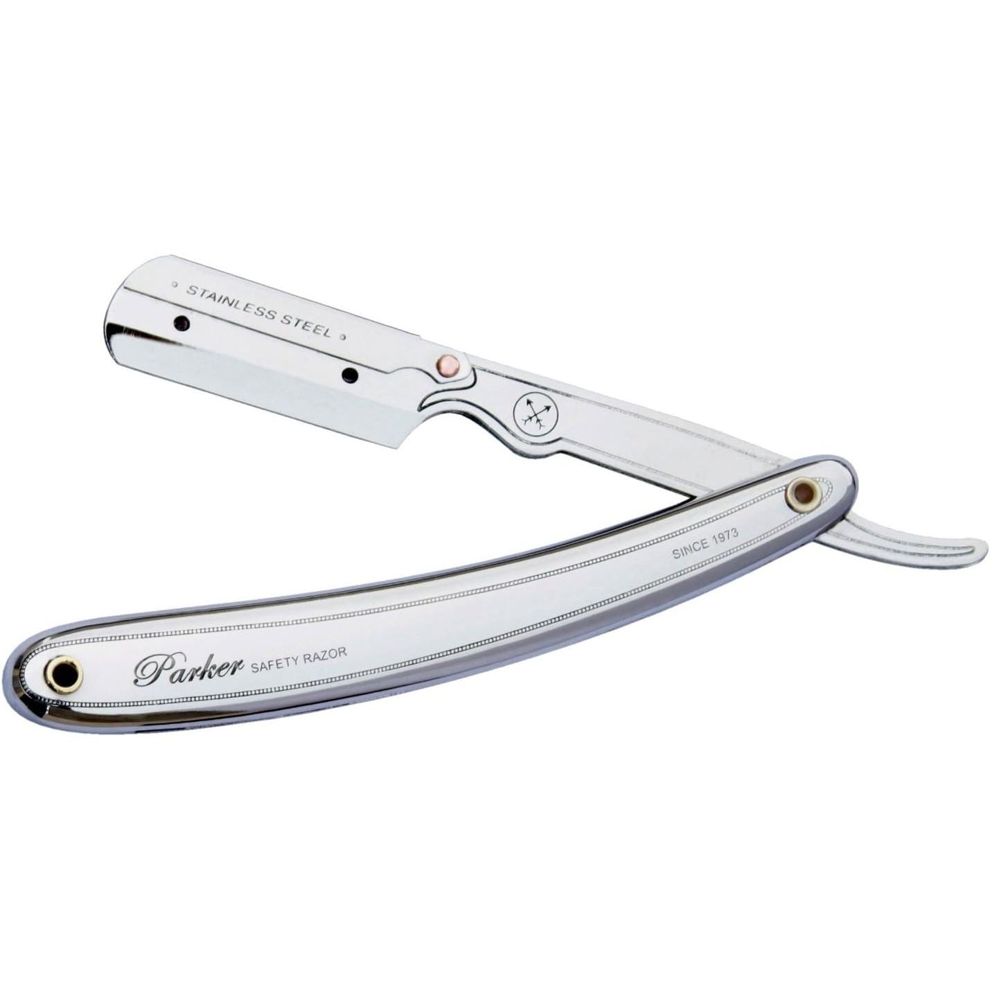 321582 - PARKER Briskë e Drejtë me Çelik Inoks 31R, Fabrika e Rruajtjes dhe 5 Tehe Super Stainless Shark, Paketa 1er (1 x 1 Stück)