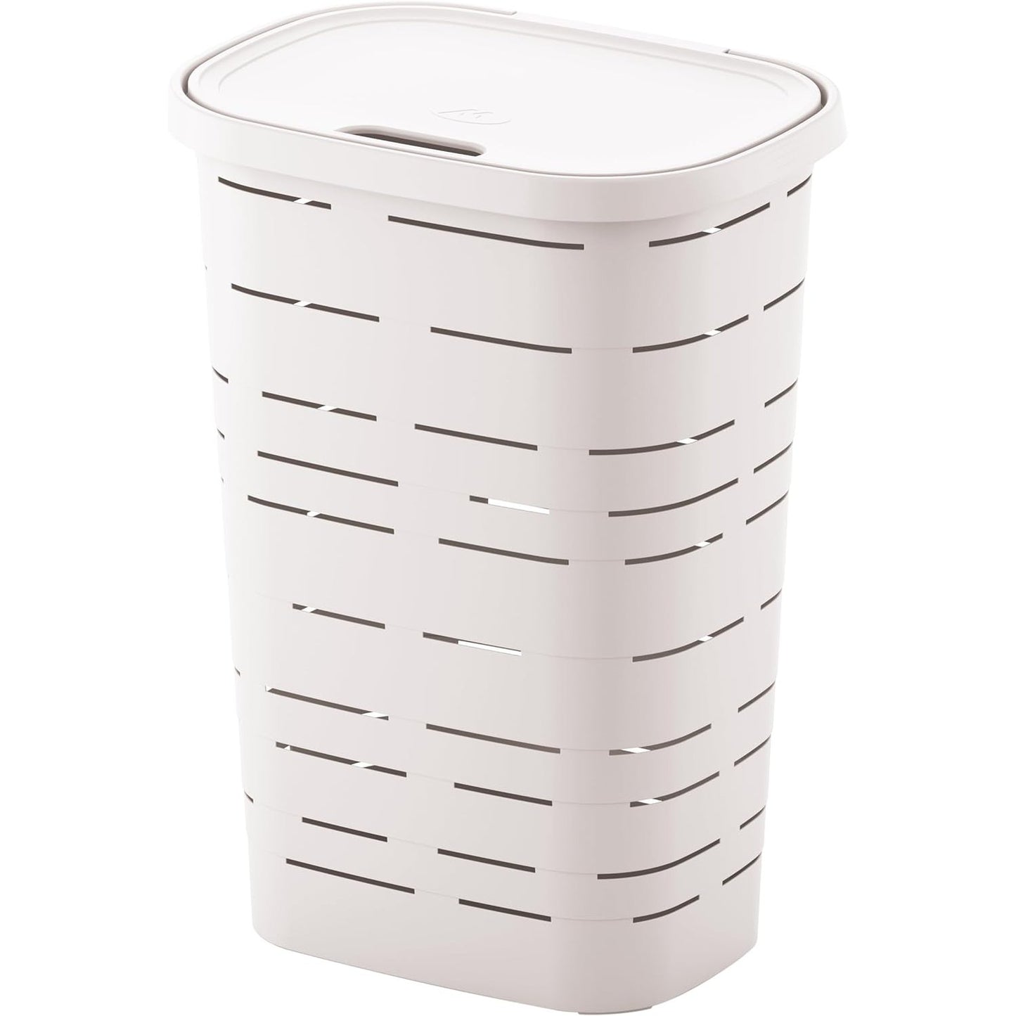 218150 - MAZZEI MONDEX Kosh rrobash plastike 55L - E bardhë - 44 x 32.5 x 60.5 cm - Material: plastike - Prodhuar në Francë