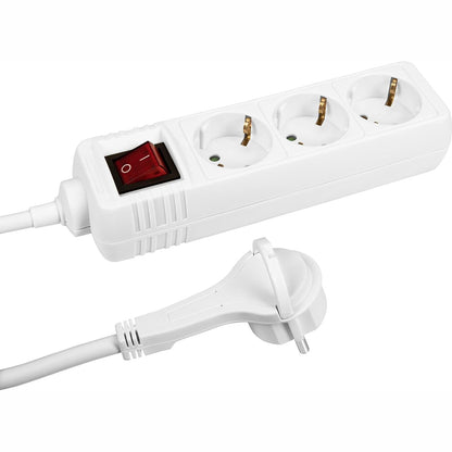 274331 - MEISTER Shirit elektrik me 3 drejtime, Kabllo 2 m, e bardhë, IP20, Çelës i ndriçuar