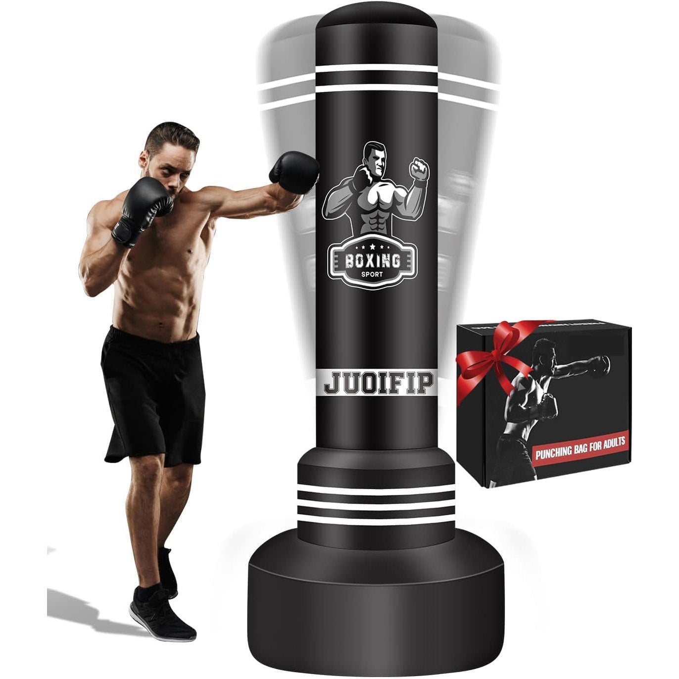 292836 - JUOIFIP Qese Punimi në Këmbë për të Rritur, 180 cm, për burra, për stërvitje reaguese, MMA, Muay Thai, Fitnes, Taekwondo