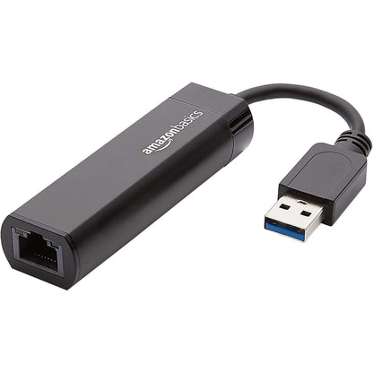 277081 - Amazon Basics Përshtatës interneti USB 3.0 në 10/100/1000 Gigabit Ethernet, i zi, 1 pako