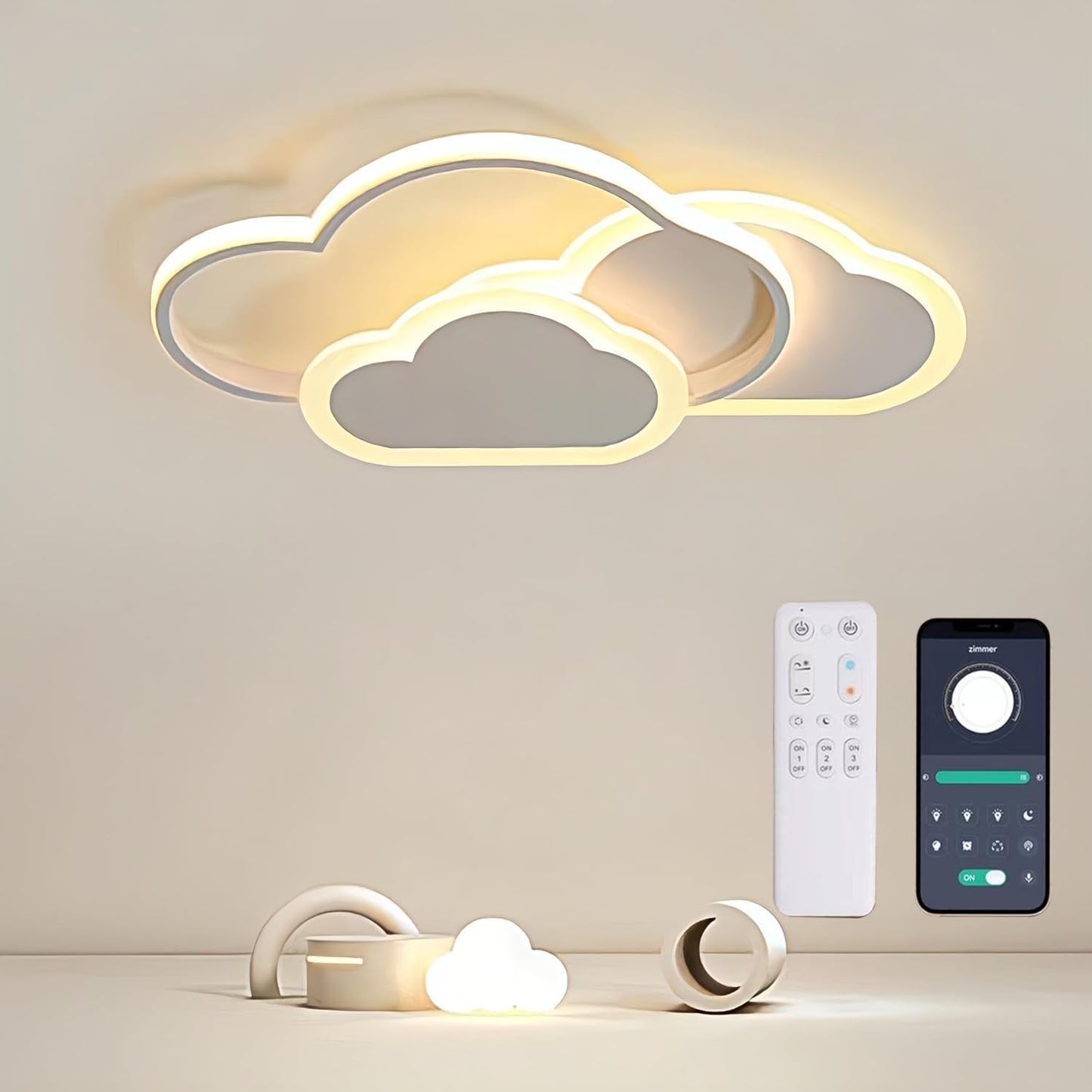 226470 - Dritë tavani LED - 32W, 3000K-6000K, 42CM, me telekomandë, për dhomën e ndenjes dhe të gjumit