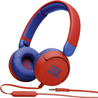 320056 - JBL Kufje Jr310 On-ear për Fëmijë, Kufje me Tela, Telekomandë, Ngjyrë e Kuqe-Blu