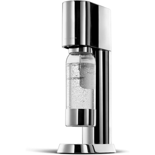 226008 - SODASTREAM Përgatitës uji me gaz Enso™ Premium | Dizajn çeliku inox nga Naoto Fukasawa | Përfshin shishe 1L pa BPA dhe leckë pastrimi | Sistem i lehtë zëvendësimi i CO2, argjendi