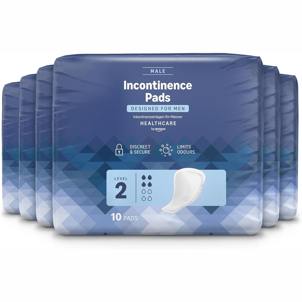 302217 - Peceta për Inkontinencë për Meshkuj nga Amazon - 60 Peceta (6 Paketa me nga 10)