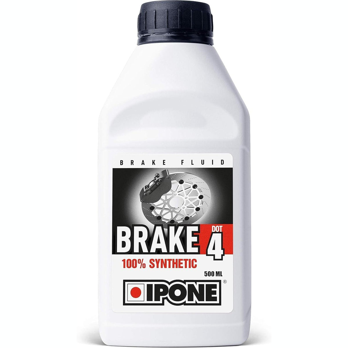 335504 - IPONE Lëng për Frena dhe Frikcion për Motoçikleta, Frena DOT 4, 100% Sintetik, pika e vlimit të thatë 260°C, 500 ml
