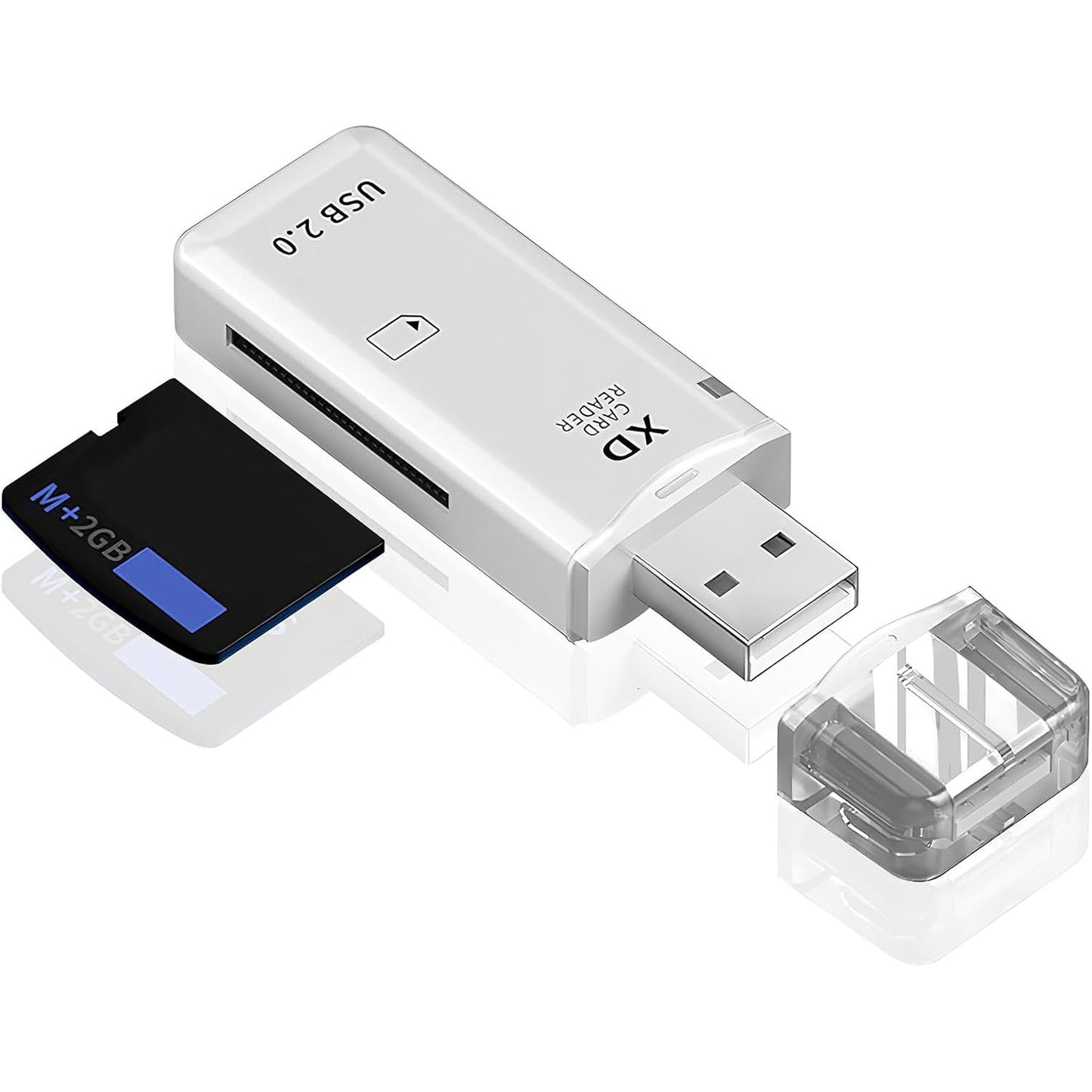 269128 - Lexues kartash USB XD për kamerat Fuji dhe Olympus, USB 2.0, SDXC, deri në 480 MB/s, mbështet Windows + Mac, i bardhë