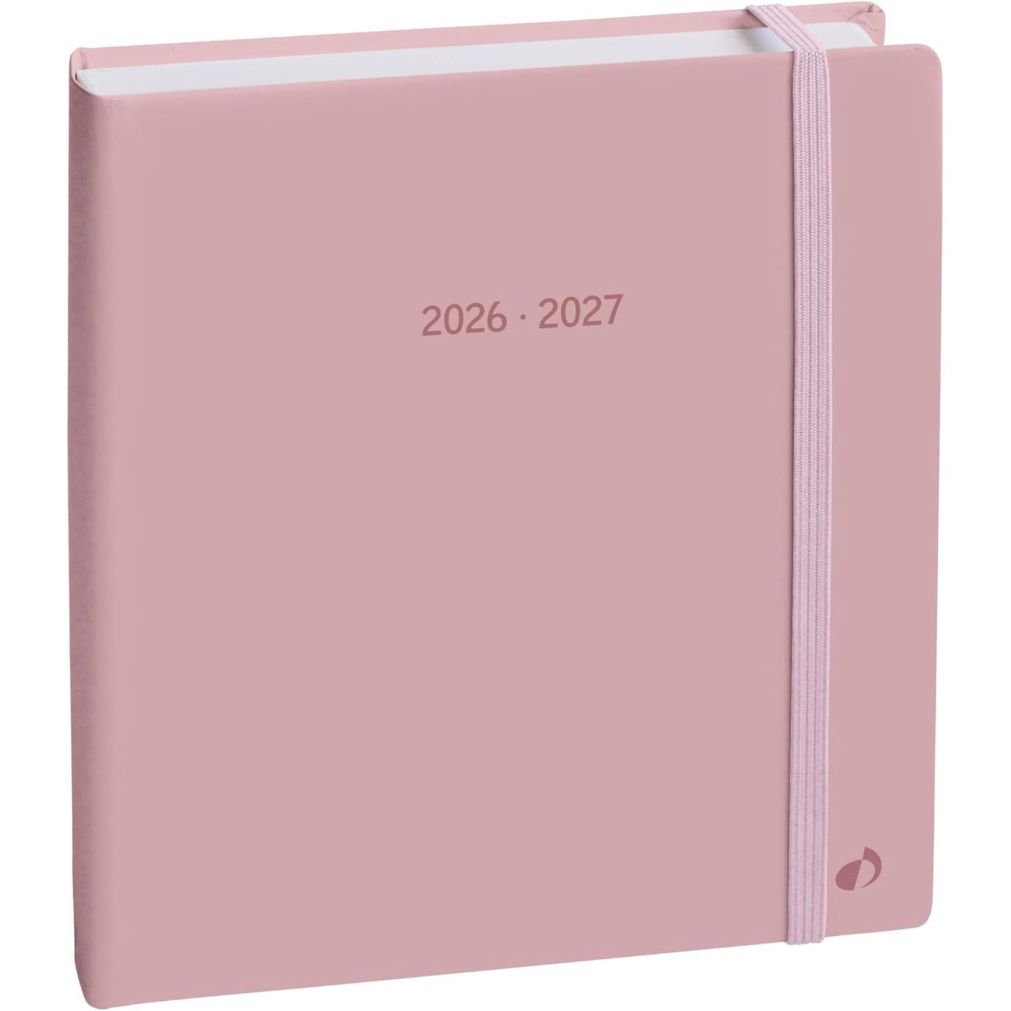 276750 - Quo Vadis Planifikues Viti Akademik 2026-2027, Ngjyra Ekzekutive e Shtatorit, Planifikues Javor, Shumëgjuhësh, Pastel, Rozë e Çelët, 13 muaj nga Gushti në Gusht, 16x16 cm