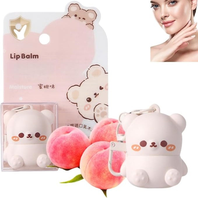 303874 - Varëse çelësash 2-në-1, Balsam buzësh në formë ariu, Portativ, L/Ip Ba/Lm