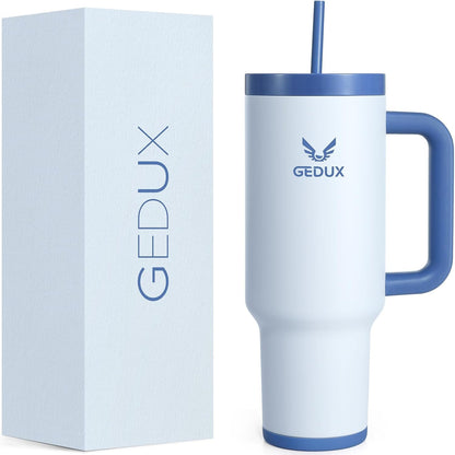 262842 - GEDUX Shishe për Pije 1.2L me Kashtë, Termos i Papërshkueshëm nga Hijet, Izolim me Vakum