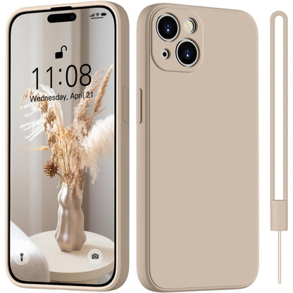 296410 - HGH MBULESE SILIKONI për iPhone 15, 6.1", me litar, mbrojtëse ultra e hollë, material mikrofibre, rezistente ndaj goditjeve dhe gërvishtjeve, ngjyrë kaki