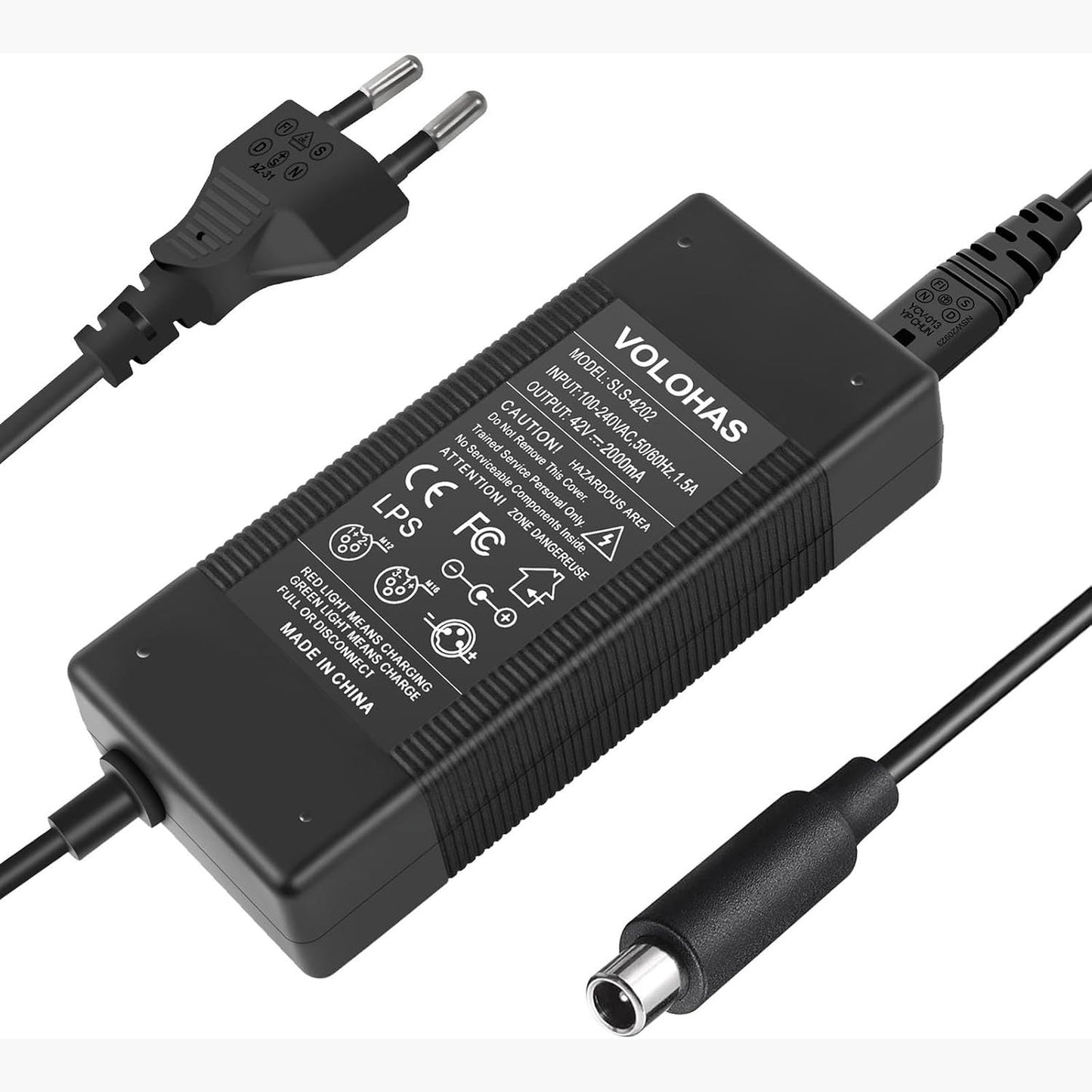 267108 - VOLOHAS Karikues për Xiaomi M365 / Segway Ninebot Max G30/G30LP/G2/G2D/ES1/ES2/E25/f20d/f30d/f40d, Adaptues 42V 2A