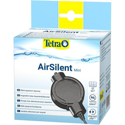 218295 - TETRA Hidraulike AirSilent Mini, pompë ajri për akuarium, komplet me gur ajri, për akuariume 10-40 litra, e zezë