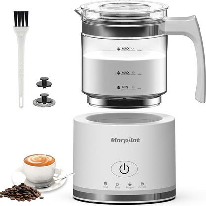 221599 - MORPILOT Shkumëzues Qumështi Elektrik 4-në-1, 600W, 500ml, i Bardhë