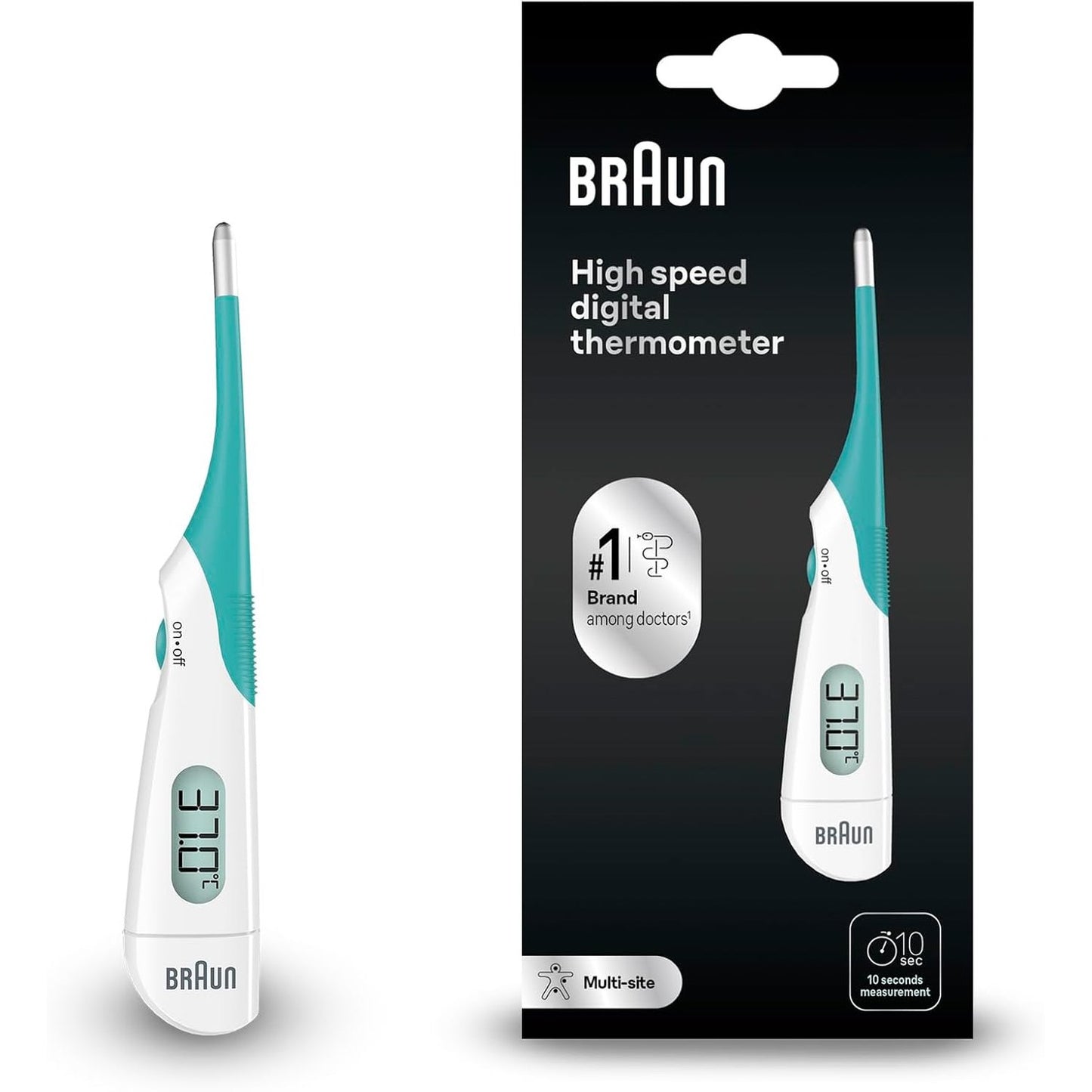 272448 - BRAUN Termometër dixhital me shpejtësi të lartë, PRT1000, për oral, rektal ose nën sqetull, i përshtatshëm për foshnje dhe fëmijë