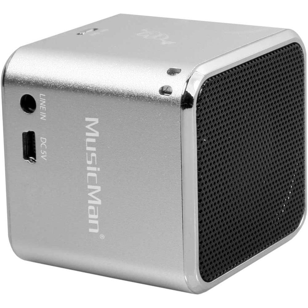 276939 - MUSICMAN Altoparlant Mini Portativ Bluetooth BT-X2, Mbështetje për Kartën MicroSD, Altoparlant Kompakt për Telefona, Tableta, Laptopë, Ngjyrë Argjend
