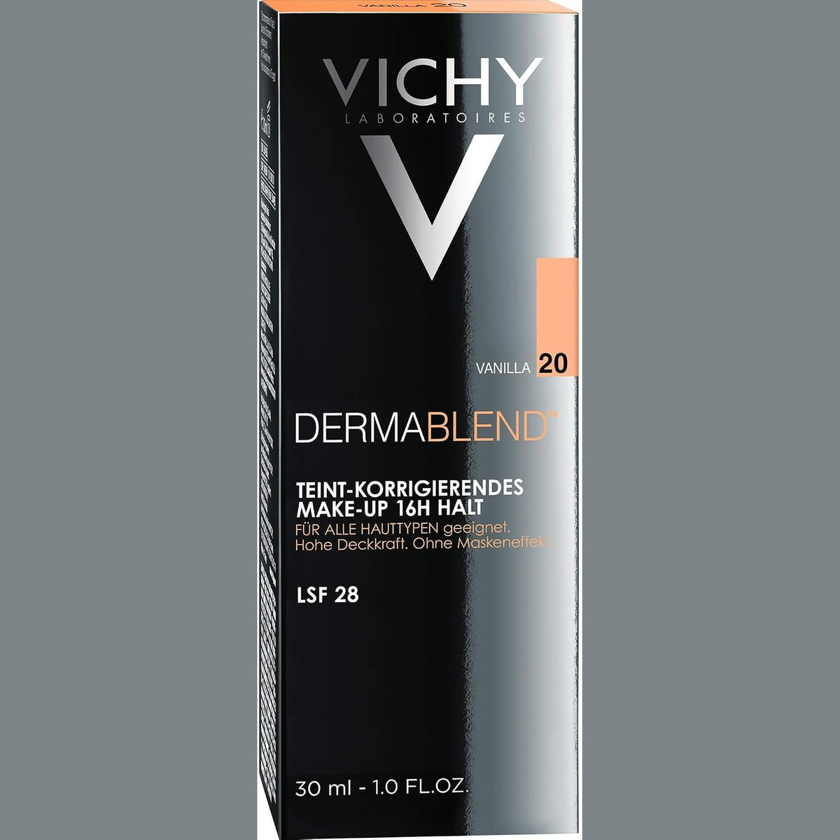 317504 - VICHY Dermablend Fondatinë Korrektuese me Lëng, 16 orë qëndrueshmëri, Mbulim i lartë, SPF 35, Nuanca: Vanilje 20, 30 ml