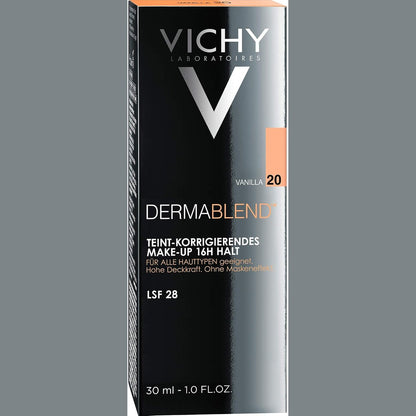 317504 - VICHY Dermablend Fondatinë Korrektuese me Lëng, 16 orë qëndrueshmëri, Mbulim i lartë, SPF 35, Nuanca: Vanilje 20, 30 ml