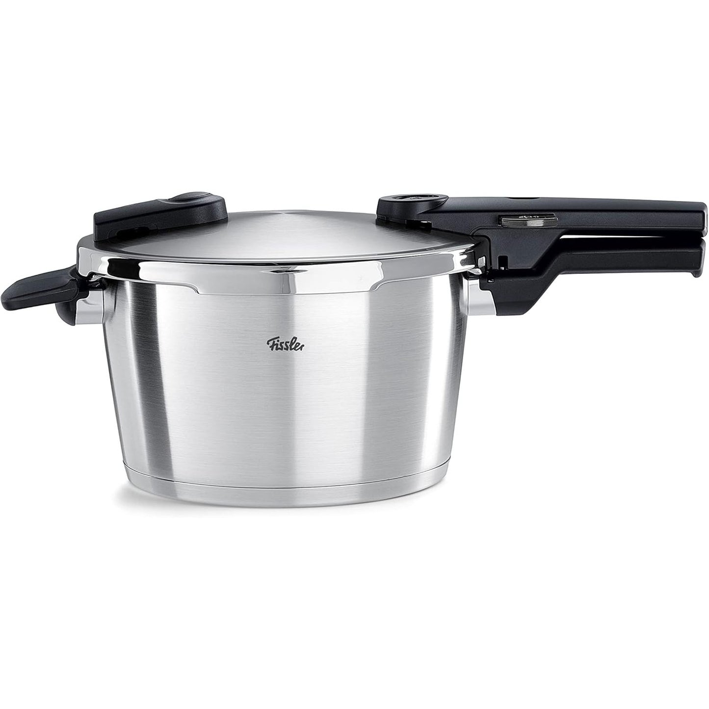 167298 - FISLER VITAQUICK PREMIUM - Tenxhere me presion prej çeliku Inox, Kapacitet 4.5L, Diametri 22cm, 2 Nivele Gatimi, e Përshtatshme për Induksion, Prodhuar në Gjermani - Argjendtë
