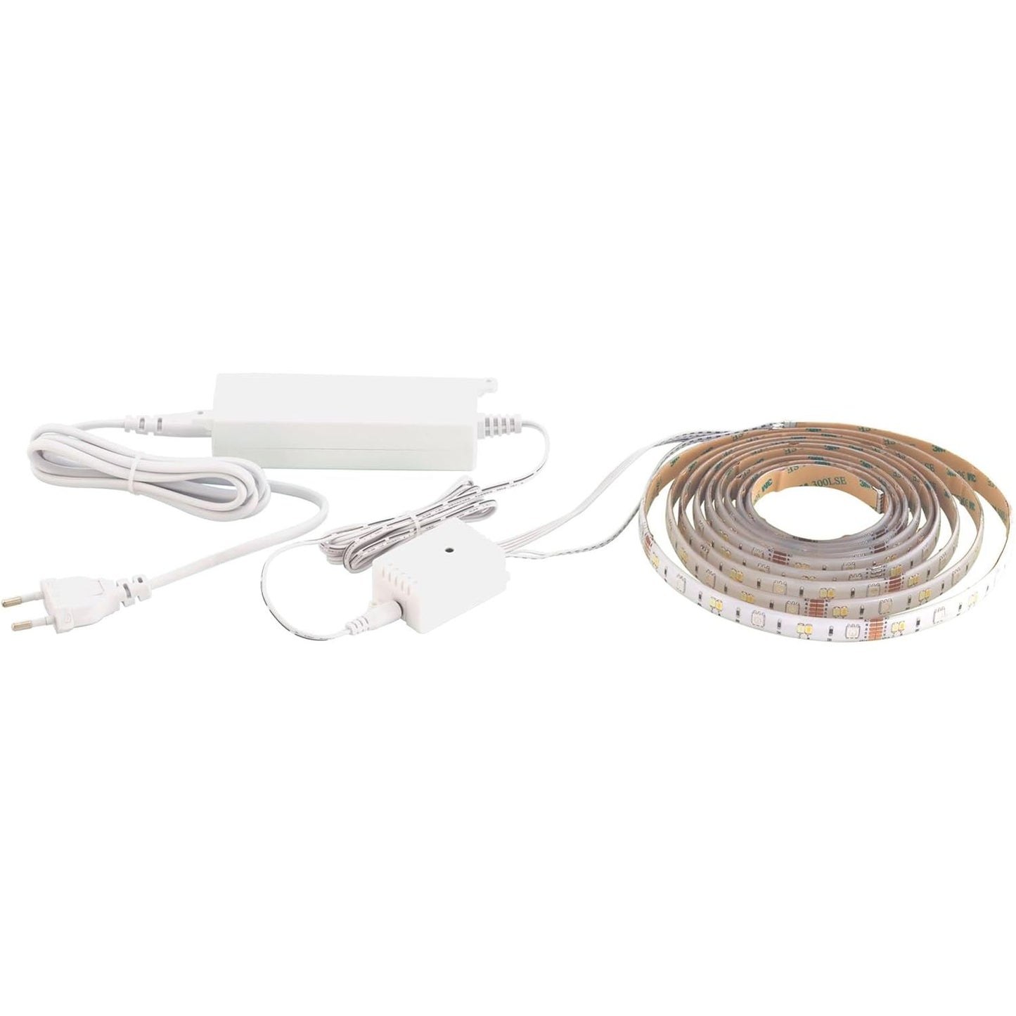 185315 - EGLO CONNECT Shirit LED STRIPE-C, për Shtëpi Inteligjente, RGB, Vetëngjitës dhe i Prerë, Material Plastikë e Bardhë, Tonet dhe Ngjyrat e Bardha të Rregullueshme, Përdorim: Ndryçim Dhoma Ndenjeje, Gjatësi 5m