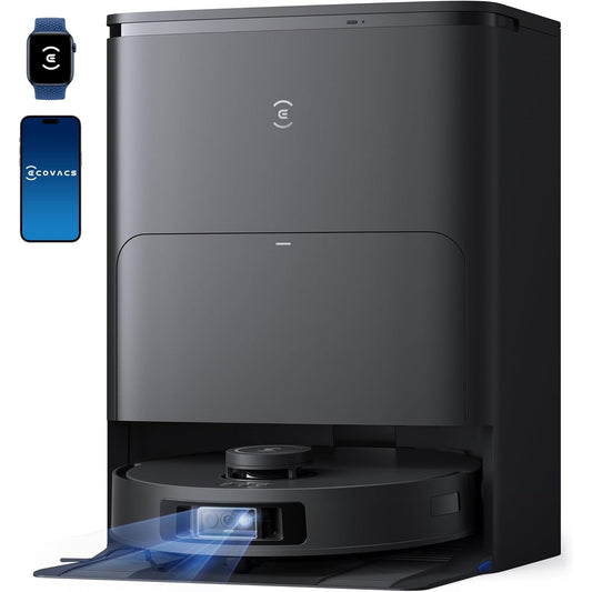 217000 - ECOVACS DEEBOT T30S PRO Fshesë me korrent robotike, 11,000 Pa, teknologji ZeroTangle, pastrim me ujë të nxehtë 70°C, pastrim skajesh TruEdge™, bateri 6,400mAh, shmangie pengesash me inteligjencë artificiale