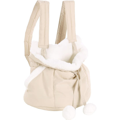 213971 - Çantë shpine për qen - Mbajtëse beli Cuddi Bezhë – 32x22x25cm – Poliester & Pelush