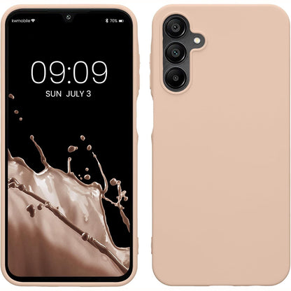 296509 - KWMOBILE Mbështjellëse për Samsung Galaxy A15 5G, TPU, karikim pa tel, mbulesë mbrojtëse ngjyrë kokosi