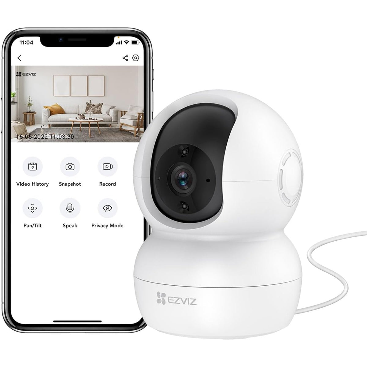 313863 - EZVIZ TY2 WiFi IP Kamera Mbikëqyrjeje e Brendshme me Kthesë/Anim 1080P