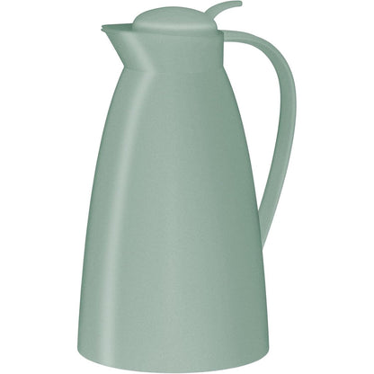 219597 - ALFI ECO, 1.0l, jeshile menteje, karafe e izoluar me një shtresë qelqi të temperuar higjienike prej plastike, kapak që mbyllet me rrotullim dhe buton të përshtatshëm shtypjeje, derdhje me një dorë, ideale si kafeteri, çajnik, pa BPA