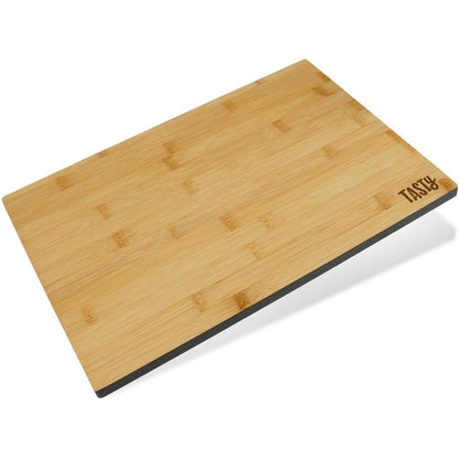 224785 - Dërrasë prerëse prej bambuje 35.5x25x1.2cm, ideale për prerjen e bukës, frutave, perimeve, e fortë dhe elegante
