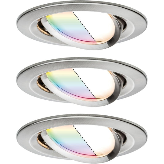 208059 - PAULMANN Lampë e Jutbinit me LED, 92965, 65W, Materiale: Plastike dhe Çeliku, Ngjyra: Gri