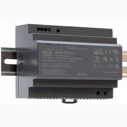 319845 - MEANWELL Furnizim me energji HDR-150-24, 150 W, 24 V, 6.25 A, me bazë në shinë DIN