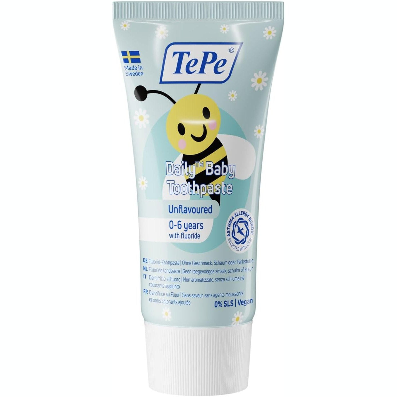 275969 - TEPE Pastë dhëmbësh Daily Baby, pa aromë, për fëmijë 0-6 vjeç, pastë e butë me fluor për të parandaluar kariesin