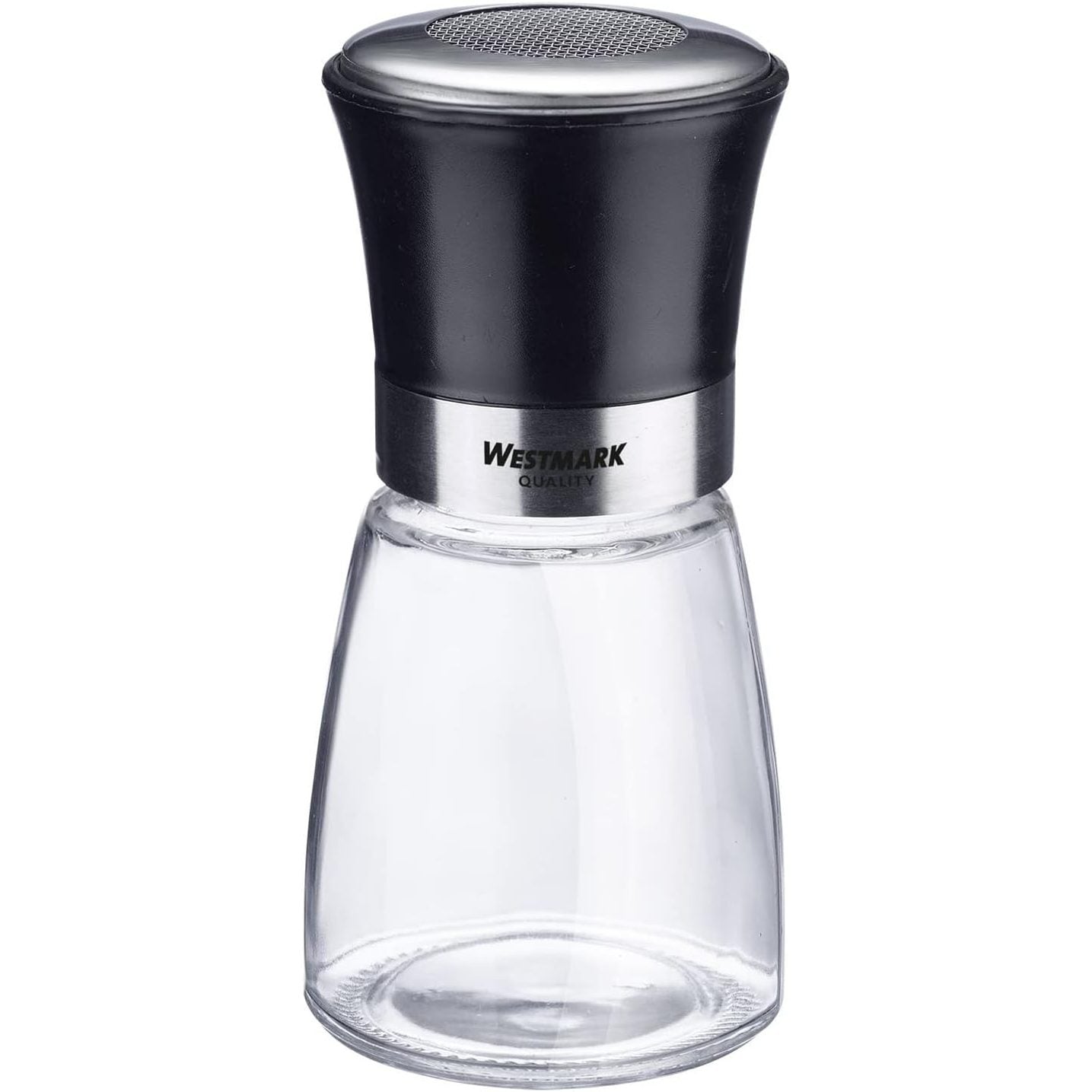 224621 - WESTMARK Enë për sheqer pluhur me kapak aromatik, Kapaciteti: 190 ml, Qelq/Çelik inox/Plastikë, e zezë, Transparente/E zezë/Argjendtë, 69512260