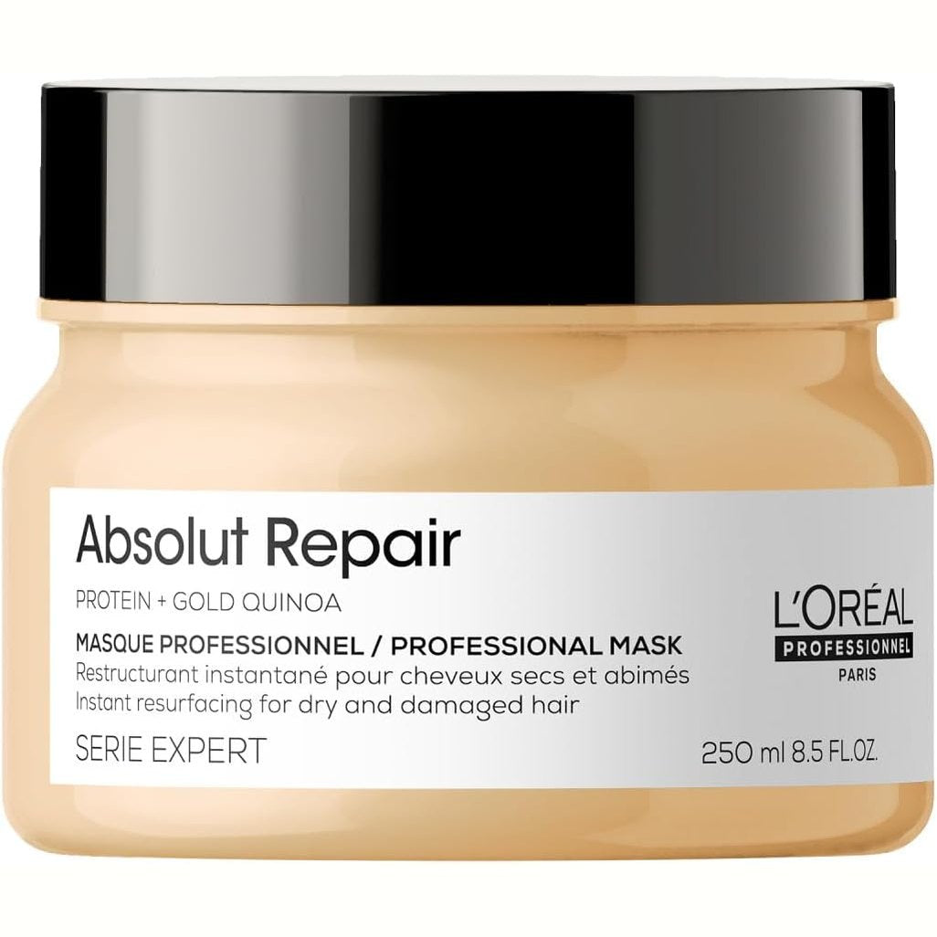 297039 - L'OREAL PROFESSIONNEL - Maska Ristrukturuese e Menjëhershme, 250 ml, Flokë të Tharë dhe të Dëmtuar, Ushqen dhe Riparon Fibrën e Flokëve, E Pasuruar me Proteina Gruri
