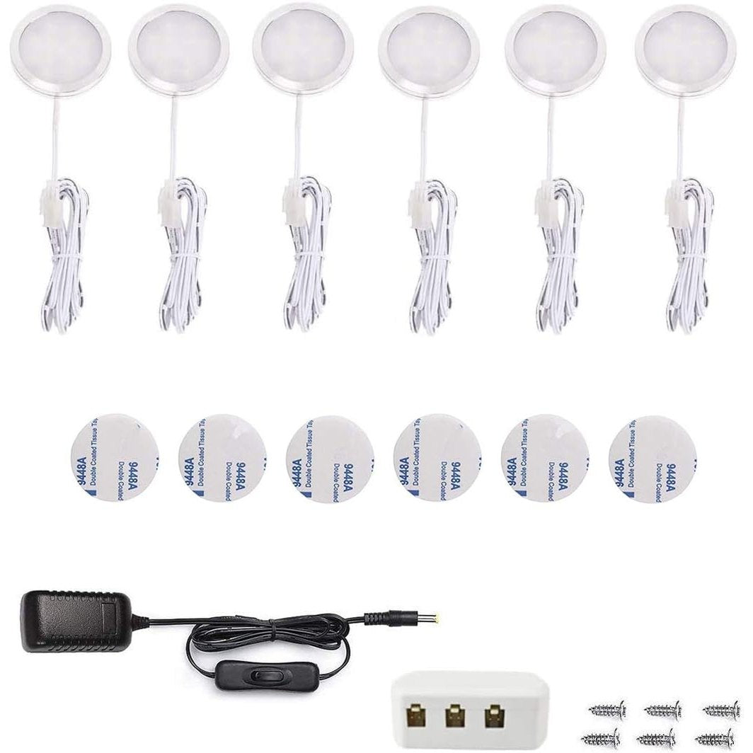 167899 - VLIO - Set Ndriçuesh LED për Dollap me 6 Pjesë, Drita të Bardha të Ngrohta, Fuqi 15W, Intensitet 1500LM, Përshtatshme për Dollapë, Dollapë Vere, Gardëroba, Kuzhina