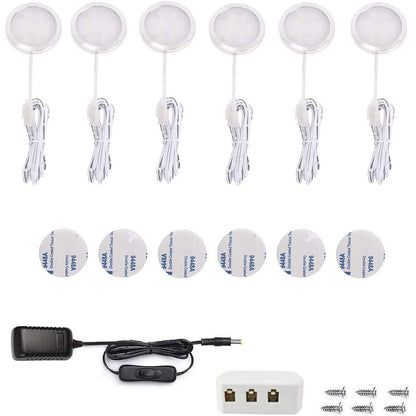 167899 - VLIO - Set Ndriçuesh LED për Dollap me 6 Pjesë, Drita të Bardha të Ngrohta, Fuqi 15W, Intensitet 1500LM, Përshtatshme për Dollapë, Dollapë Vere, Gardëroba, Kuzhina