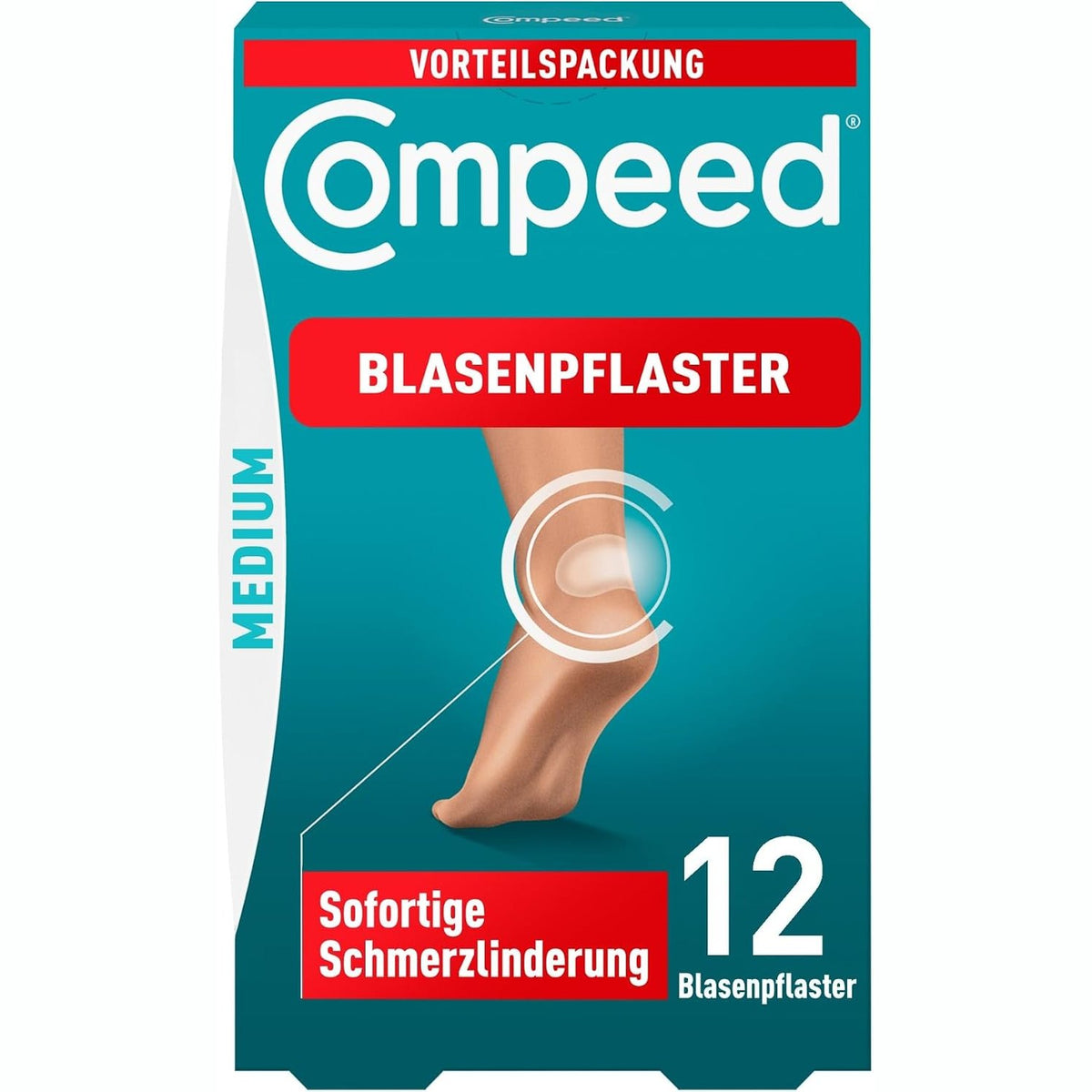 302345 - COMPEED Fasha për flluska Medium, 4.2 x 6.8 cm, Fasha hidrokolloide, 12 copë