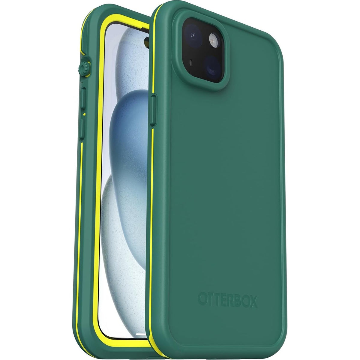 305135 - OTTERBOX Mbulesë Free për iPhone 15 Plus me MagSafe, IP68, rezistente ndaj goditjeve dhe papastërtive, e gjelbër