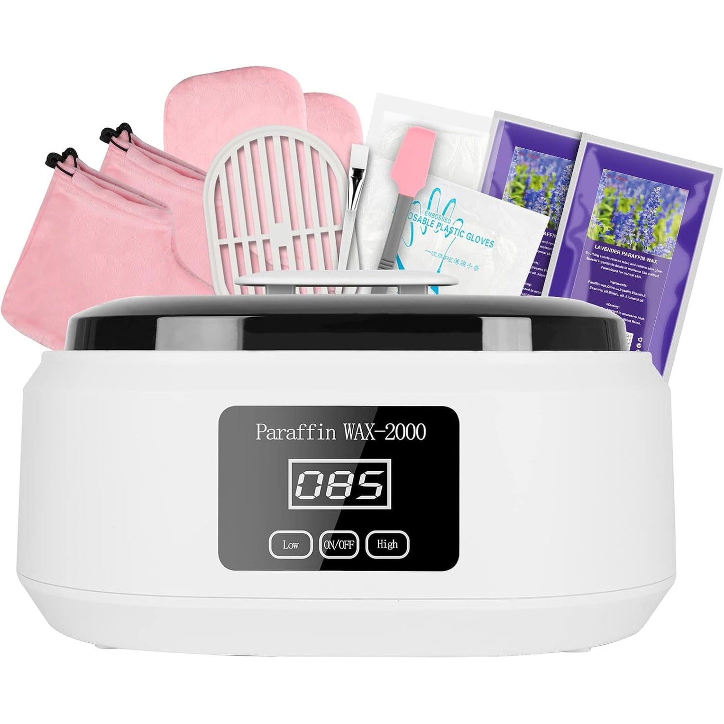 315934 - FOREVER Set me parafinë për duar dhe këmbë, dyll 3400ml, ekran temperature 200W, për lëkurë të thatë dhe të ashpër, e bardhë