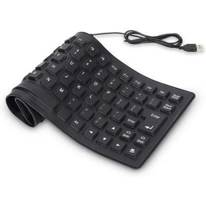 299854 - AGATIGE - Tastierë silikoni me 85 taste, USB me tela, portative, e heshtur, e papërshkueshme nga uji