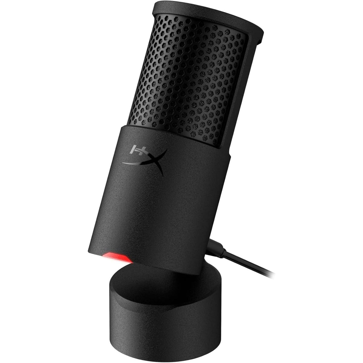 319697 - HYPERX SOLOCAST 2 Mikrofon USB për lojëra dhe transmetim, regjistrim 96 kHz/24-Bit, filtër pop, mbështetje rezistente ndaj goditjeve, USB-C Plug & Play, i pajtueshëm me PC, i zi