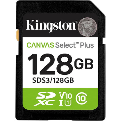 274122 - Kingston Kartë memorieje Canvas Select Plus SD 128GB SDXC Gen3 150MB/s C10 UHS-I U1 V10, SDS3/128GB