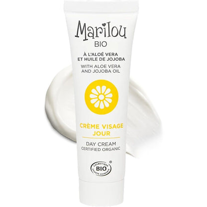 275980 - MARILOU BIO - Krema ditore për fytyrën, 30 ml, krem hidratues dhe ushqyes organik, për të gjitha llojet e lëkurës, prodhuar në Francë