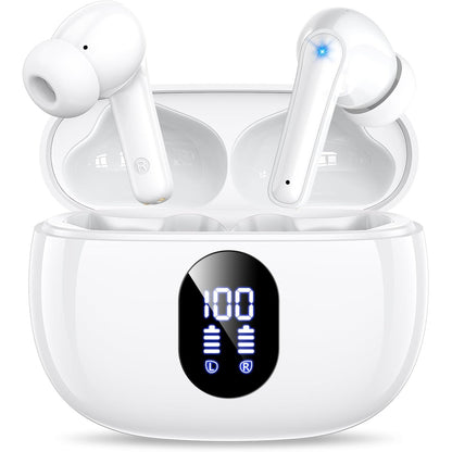 273221 - ZZU Kufje Bluetooth 2026 Pa Tel, Bluetooth 5.4, 4 Mikrofonë ENC, Ekran LED, 48 orë kohë luajtjeje, IPX7 të Ujitshme