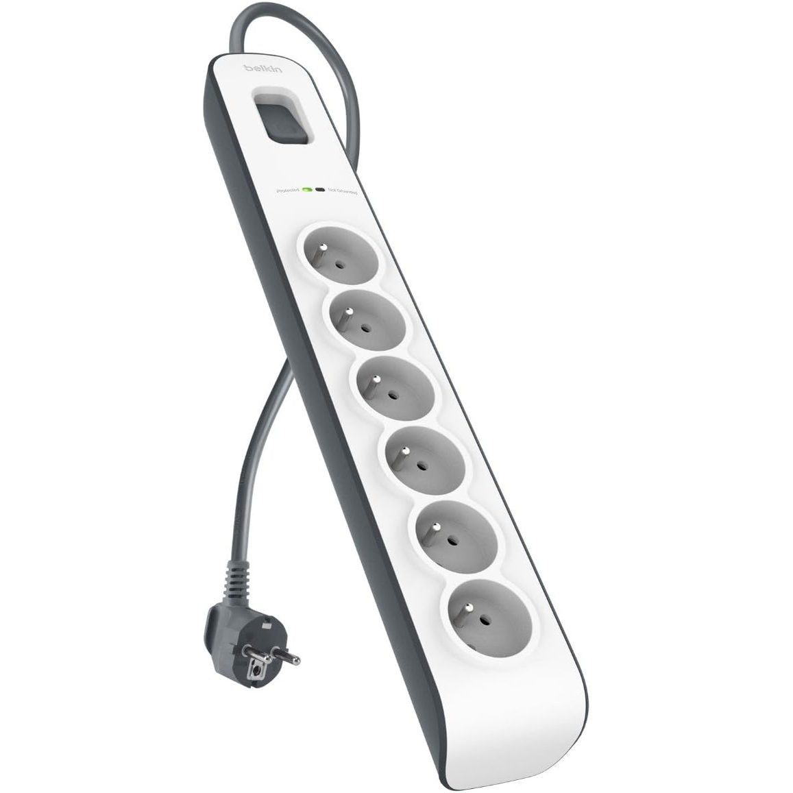 273732 - BELKIN Mbrojtës nga mbitensionet me 6 priza, 650 xhul, kabllo 2m, e bardhë